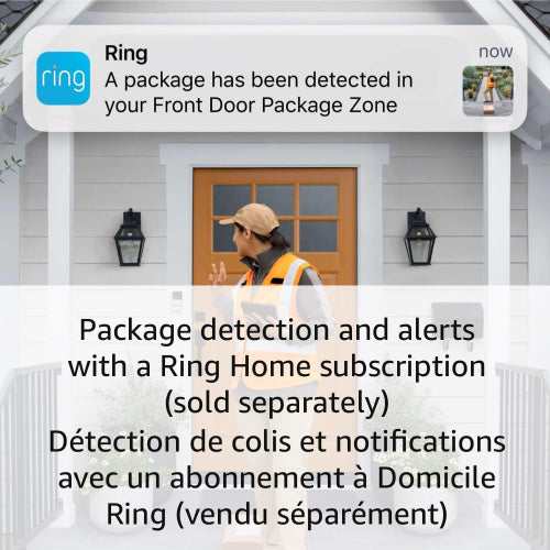 Ring Battery Doorbell — Head-to-Toe Video, Live View with Two-Way Talk, and Motion Detection & Alerts (2024 release), Satin Nickel