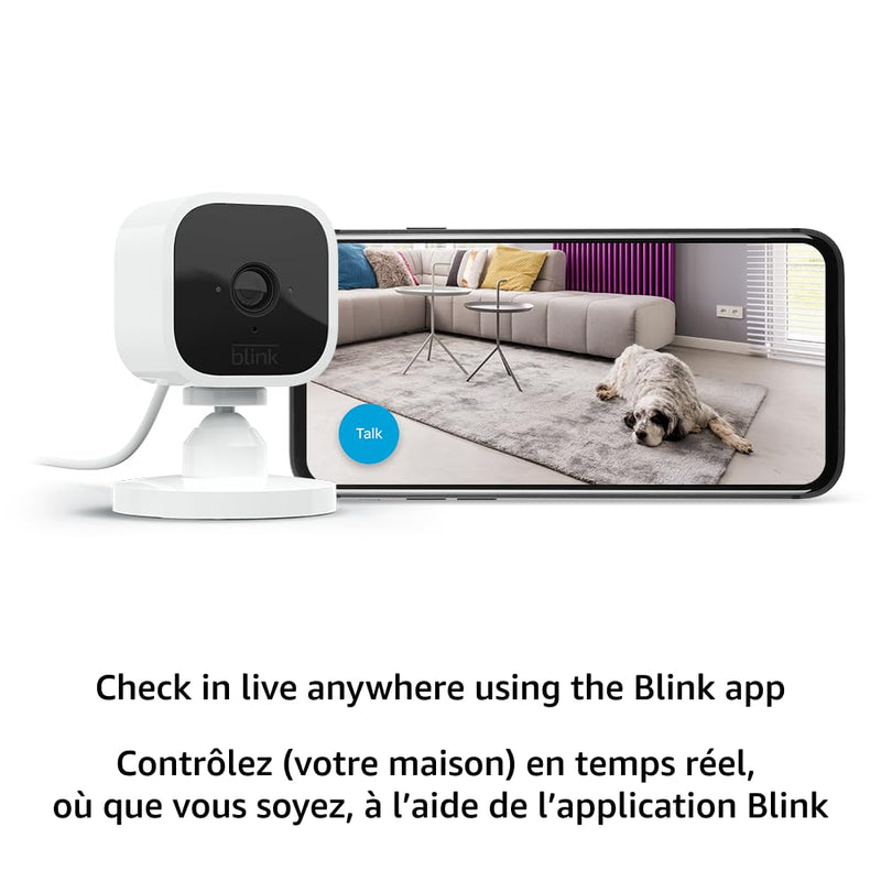 Blink Mini Wi-Fi Indoor 1080p IP Camera - 2 Pack - White