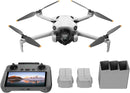 Drone quadricoptère DJI Mini 4 Pro Fly More Combo et télécommande avec écran intégré 
