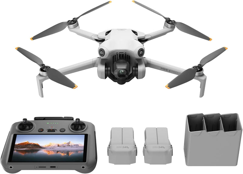 DJI Mini 4 Pro Quadcopter Drone Fly More Combo & Remote Control with Built-in Screen