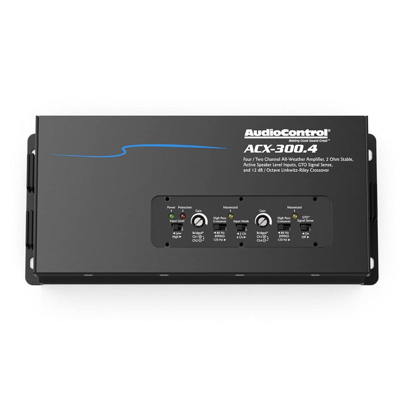 AudioControl ACX-300.4 Powersports/Marine All Weather 4-Channel Amplifier - (4 x 75 watts @ 2 ohms) & (4 x 50 watts @ 4 ohms)