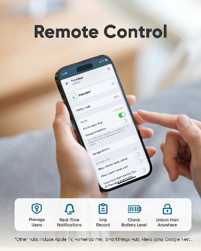 eufy T85F0J11-5 Security E31 Fingerprint Keyless Entry Wi-Fi Bluetooth Smart Lock with Keypad & Key - Black
