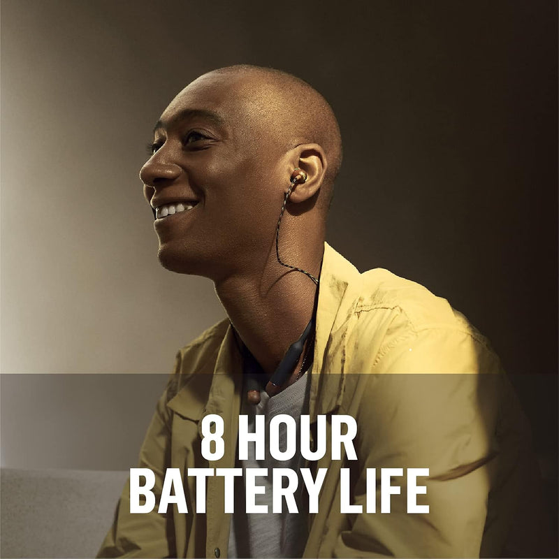 House of Marley Smile Jamaica Wireless: Wireless Neckband Earphones with Microphone, Bluetooth Connectivity, 8 Hours of Playtime, and Sustainable Materials (Black) OPEN BOX