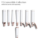 T3 - Whirl Trio Interchangeable Styling Wand | Three Custom Blend Ceramic Barrel Professional Wand Set for Endless Styling Possibilities | Tapered, 1 Inch and 1.5 Inch Barrels