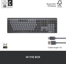 Clavier mécanique sans fil Logitech MX Performance avec rétroéclairage, commutateurs tactiles silencieux, touches rétroéclairées, Bluetooth, USB-C, macOS, Windows, Linux, iOS, Android, métal 