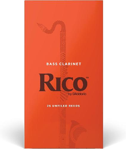 Rico Bass Clarinet Reeds, Strength 2.5, 25-pack - REA2525