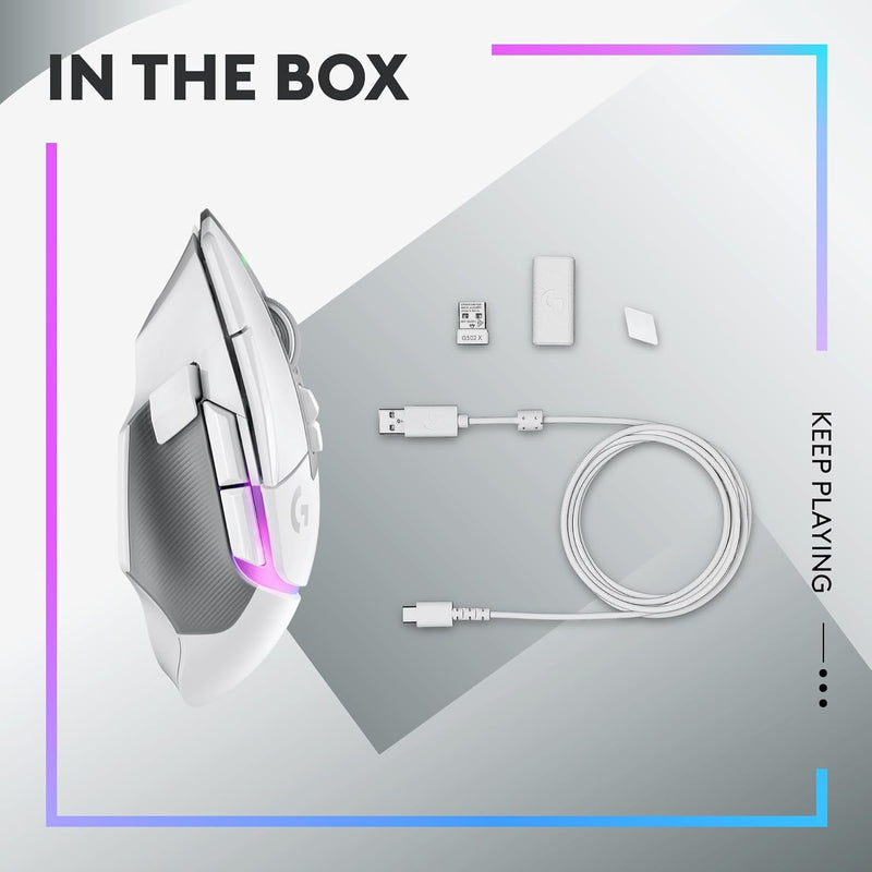 Logitech G502 X Plus – Wireless RGB Gaming Mouse with LIGHTFORCE Switches & HERO 25K Sensor