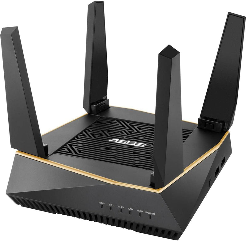 Asus RT-AX92U - OPEN BOX AX6100 Tri-Band Wi-Fi 6 Mesh Router with 802.11Ax, Lifetime Aiprotection Security by Trend Micro, Aimesh Compatible, Adaptive Qos & Parental Control