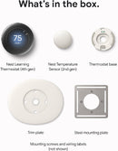 Google Nest Learning Thermostat Pro Edition (4th Gen) with Nest Temperature Sensor (2nd Gen) - Polished Silver