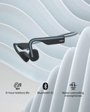 Shokz OpenMove Bone Conduction Open-Ear Bluetooth Headphones - Grey
