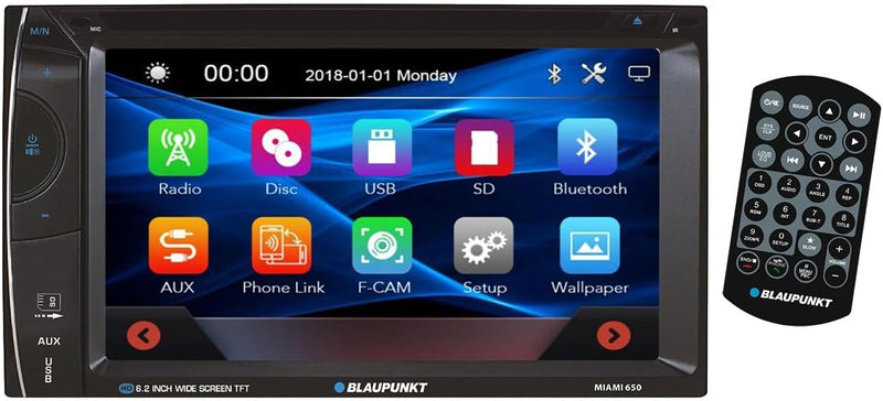 Blaupunkt MIAMI650 DDin Receiver (6.2" - DVD / USB / AUX / MicroSD / Bluetooth)