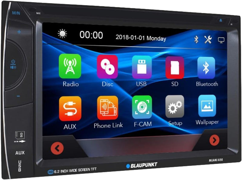 Blaupunkt MIAMI650 DDin Receiver (6.2" - DVD / USB / AUX / MicroSD / Bluetooth)