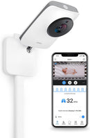 Miku Pro Contact-Free Breathing & Sleep Tracking Monitor - Real-Time Smart Baby Monitor & Wall Mount - HD Video Baby Monitor with Camera & Audio, Night Vision, Humidity & Temperature - Two-Way Talk OPEN BOX