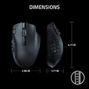 Razer Naga V2 HyperSpeed Wireless MMO Gaming Mouse - Black
