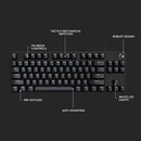 Logitech G413 TKL SE Mechanical Gaming Keyboard – Black, Tactile Switches, 920-010442