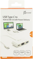 j5create JCA378 USB Type-C to VGA & USB 3.0 with Power Delivery