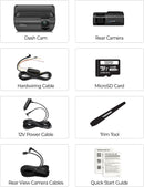 THINKWARE ARC 700 4K Front and 2K Rear Dash Cam - Wi-Fi, GPS, HDR, Parking Mode, Radar Compatible, Speed/Red Light Alerts, Included 64GB MicroSD, Hardwiring Cable