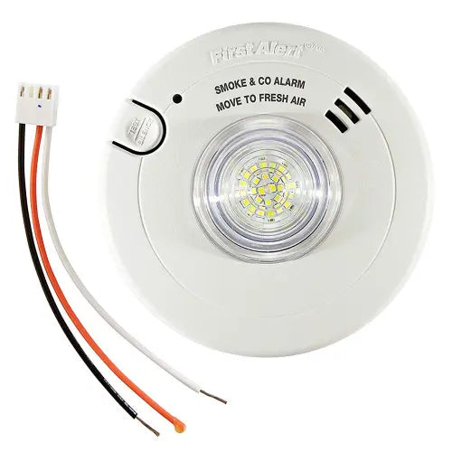 BRK 7030BSLA 3 in1 SMOKE/CO ALARM with LED STROBE 120V Strobe Light & Combo