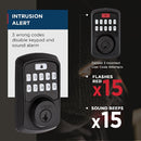 Weiser Aura Series 9GED18500-002 Deadbolt with Bluetooth - Matte Black(Open Box)