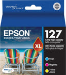 EPSON 127 DURABrite Ultra Ink Color Combo Pack For NX-530, NX-625, WF-3520, WF-3530, WF-3540, WF-545, WF-60, WF-630, WF-633, WF-635, WF-645, WF-7010, WF-7510, WF-7520, WF-840, WF-845