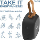 Foniq Solo IPX7 Waterproof Portable Wireless Speaker with FM Radio and Up-to 12 Hours of Battery Life