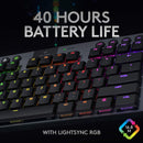 Logitech G915 TKL LIGHTSPEED Wireless Backlit Mechanical Tactile Gaming Keyboard - Carbon