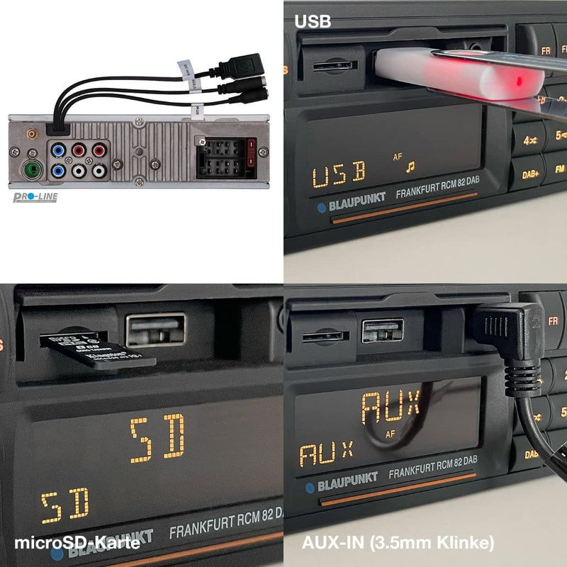 Blaupunkt FRANKFURTRCM82DAB SDin Mechless Receiver (USB / AUX / MicroSD / Bluetooth)