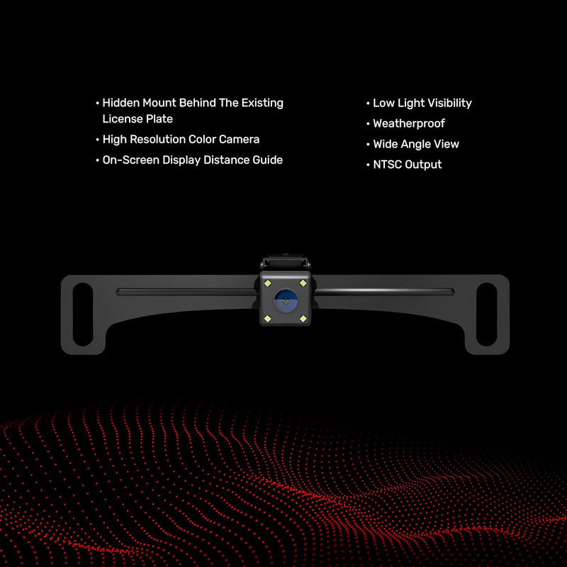 BOSS Audio Systems ELPC40B License-plate-mount backup camera with parking lines