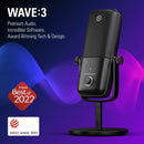 Elgato Wave:3 - Premium Studio Quality USB Condenser Microphone (10MAB9901)