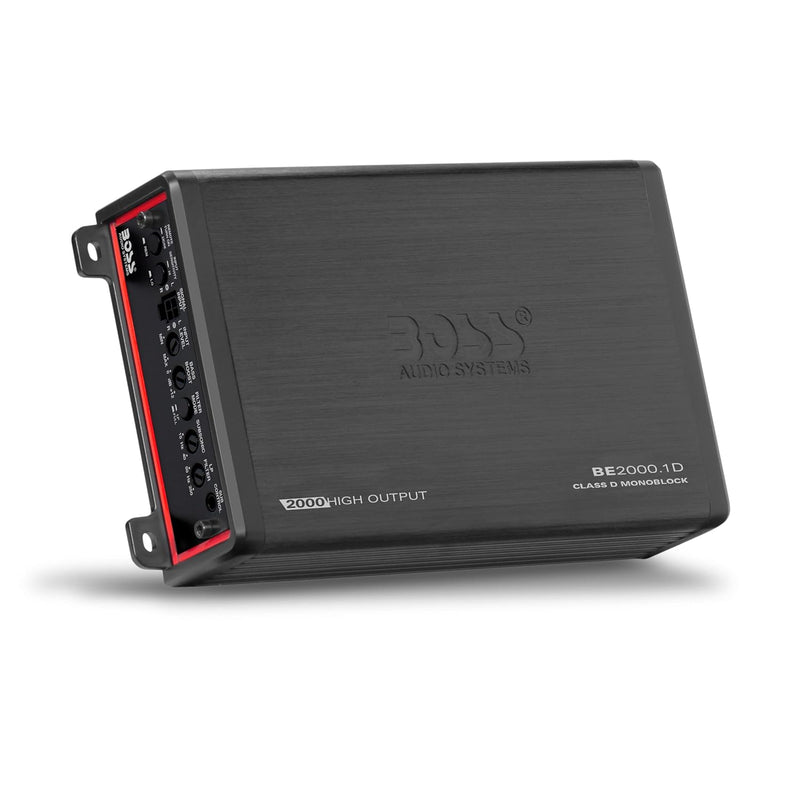 BOSS Elite BE2000.1D – 2000W Class D Monoblock Car Amplifier with Remote Subwoofer Control