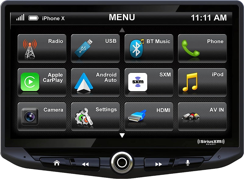 STINGER HEIGH10 10” Universal Multimedia Car Stereo Head Unit, Apple CarPlay, Android Auto, SiriusXM Ready, Bluetooth, GPS Navigation, TOSLINK Audio Output & HDMI Input (UN1810)