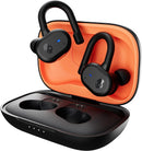 Skullcandy Push Active In-Ear Wireless Earbuds, 44 Hr Battery, Skull-iQ, Alexa Enabled, Microphone, Works with iPhone Android and Bluetooth Devices - True Black/Orange