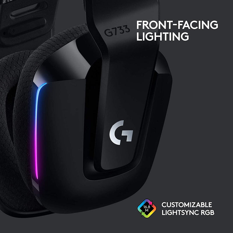 Logitech G733 LIGHTSPEED RGB Wireless Gaming Headset - Black