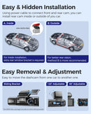 AZDOME M550 Max 4K 3 Channel Dash Cam,STARVIS Sensors, Built-in WiFi GPS, 64GB Card Included, IR Night Vision, WDR, 24H Parking Mode