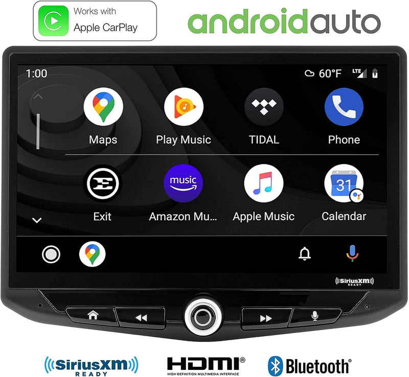 STINGER HEIGH10 10” Universal Multimedia Car Stereo Head Unit, Apple CarPlay, Android Auto, SiriusXM Ready, Bluetooth, GPS Navigation, TOSLINK Audio Output & HDMI Input (UN1810)