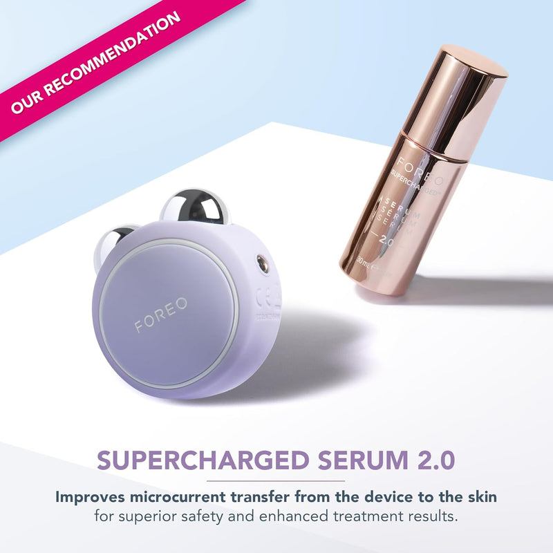 FOREO BEAR Mini Microcurrent Facial Device - Face Sculpting Tool - Instant Face Lift - Firm & Contour - Reduce Double Chin - Non-Invasive - Increases Absorption of Facial Skin Care Products (Lavender)