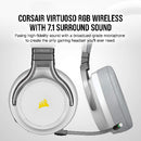 Corsair Virtuoso Wireless Gaming Headset for PC, Mac, PS4, and Mobile - White
