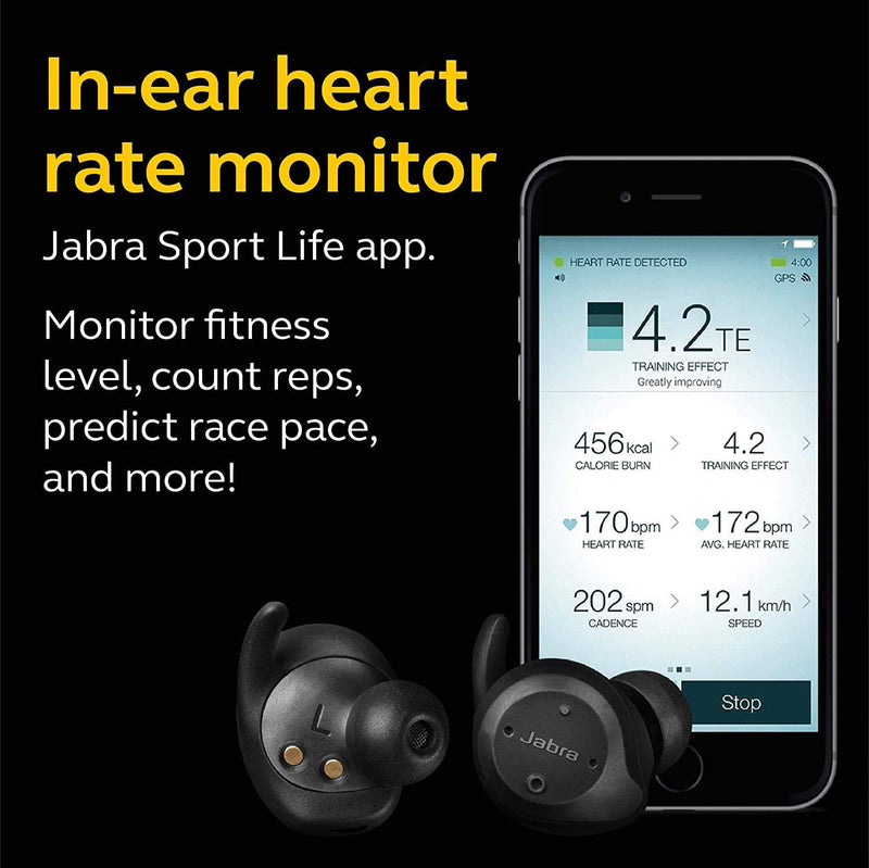 Jabra Elite Sport Earbuds – Waterproof Fitness & Running Earbuds, True Wireless Bluetooth Earbuds with Superior Sound, and Charging Case