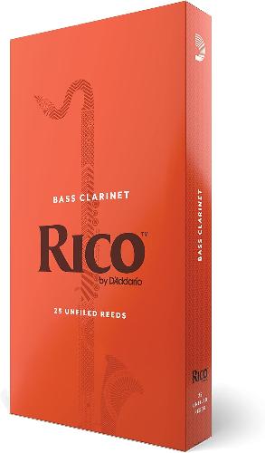 Rico Bass Clarinet Reeds, Strength 2.5, 25-pack - REA2525