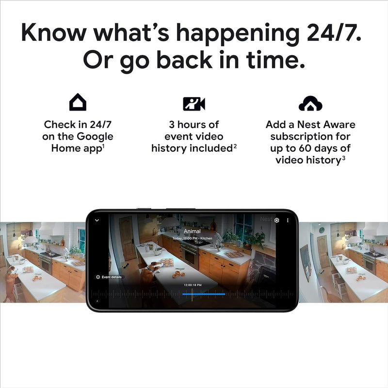 Google Nest Cam Wire-Free Indoor/Outdoor Security Camera - 3 Pack - White