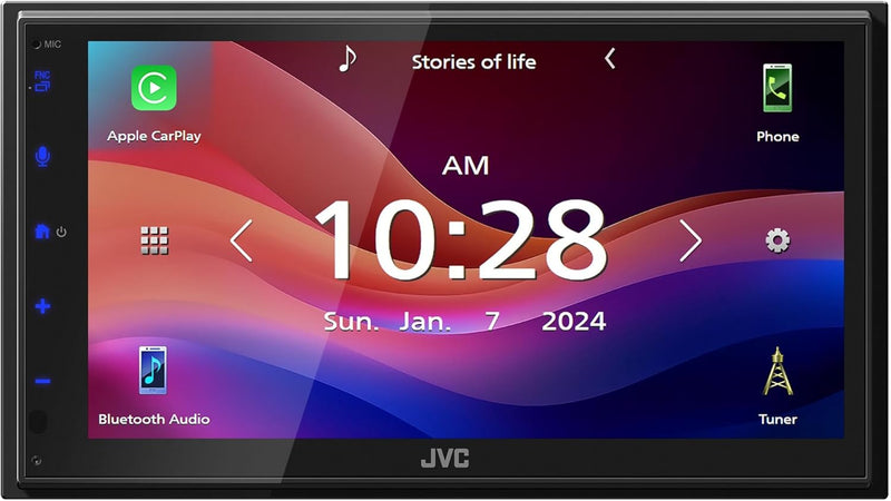 JVC KW-M695BW 6.8" Digital Media Receiver with Wireless Apple CarPlay & Android Auto