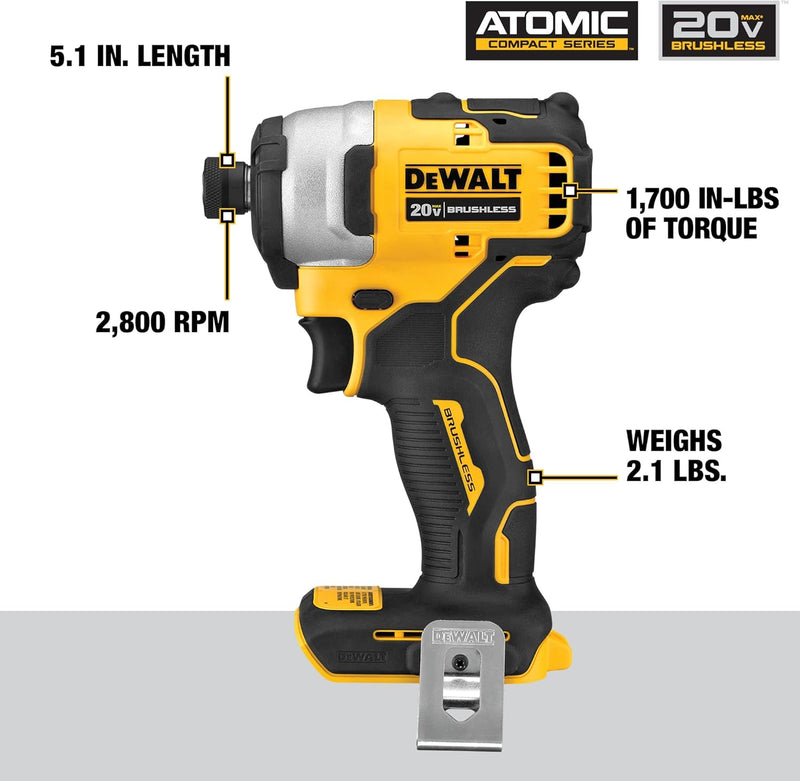 DEWALT DCK489D2 Atomic 20V MAX Brushless Cordless 4-Tool Combo Kit