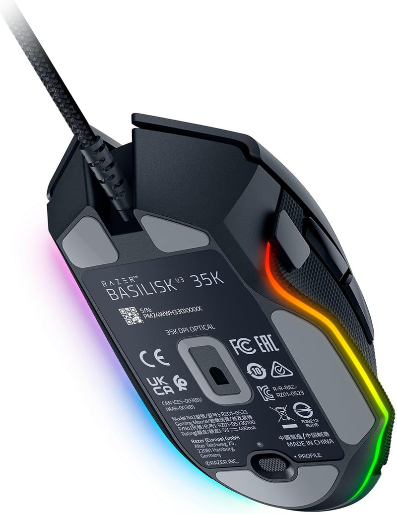 Razer Basilisk V3 35K DPI Optical Gaming Mouse - Black