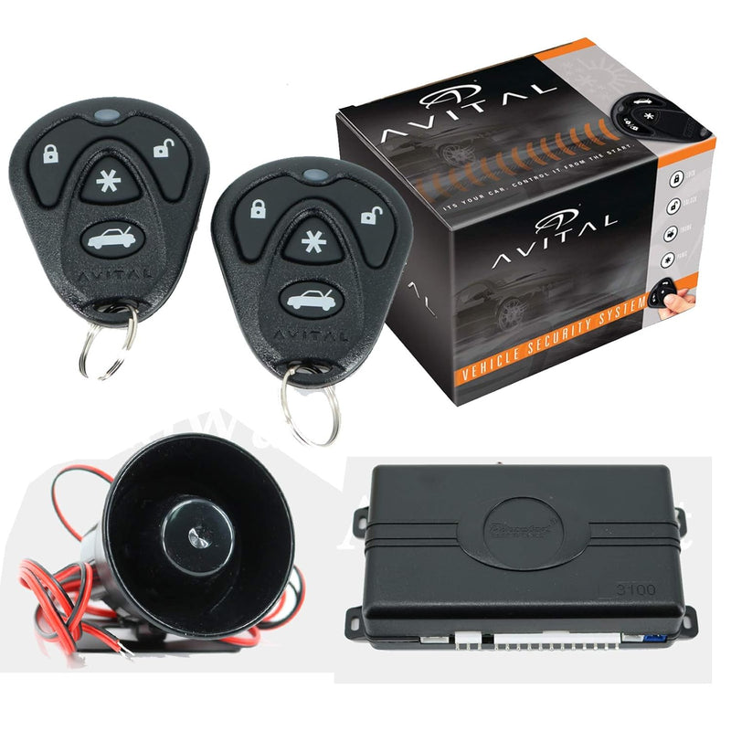 Avital 3100L 1-Way Security System with Siren