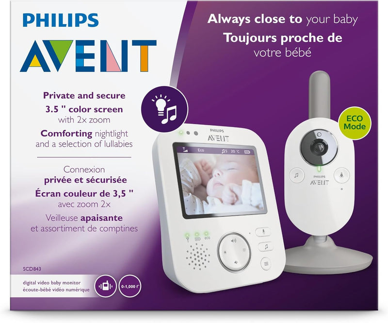 Philips Avent Digital Video Baby Monitor, SCD843/37