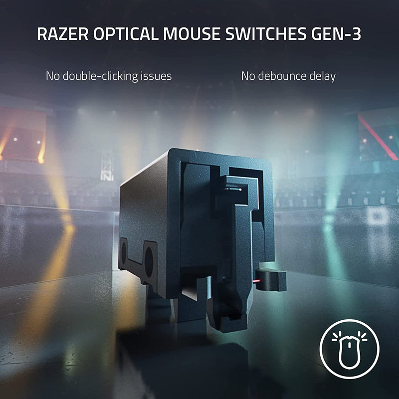 Razer DeathAdder V3 Pro Wireless Gaming Mouse: 64g Ultra Lightweight - Focus Pro 30K Optical Sensor - Fast Optical Switches Gen-3 - HyperSpeed Wireless - 5 Programmable Buttons - 90 Hr Battery - White OPEN-BOX