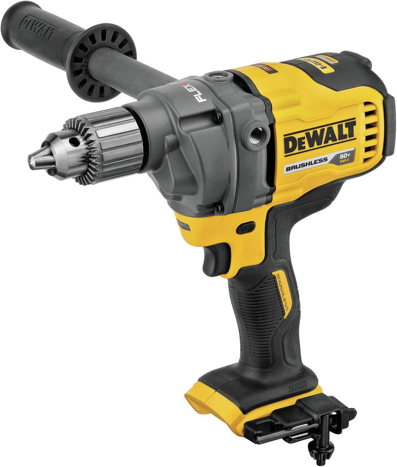 DEWALT DCD130B 60V MAX FLEXVOLT Lithium-Ion Cordless Brushless 1/2-inch Mixer/Drill with E-Clutch System (Tool-Only)