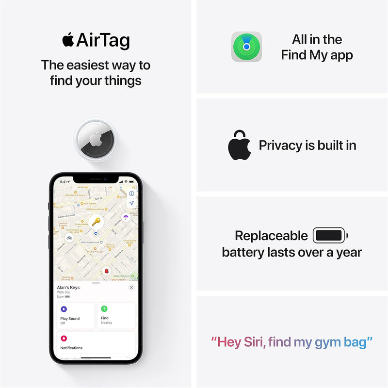 Apple AirTag Bluetooth Item Tracker - White