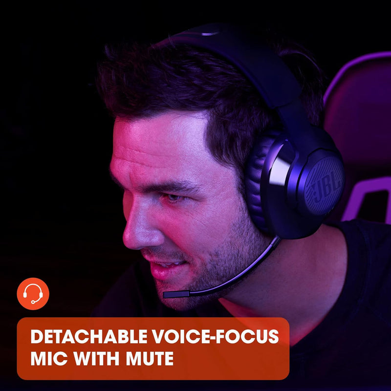 JBL Quantum 350 Wireless Gaming Headset – 2.4GHz Lag-Free Audio, Detachable Mic, 22-Hour Battery, PC/PS4/PS5 Compatible
