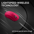 Logitech G PRO X Superlight 2c Compact 44000 DPI Wireless HERO 2 Gaming Mouse - Magenta